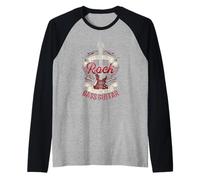 Born To Rock The Bass Guitarra Músico Banda Música Camiseta Manga Raglan