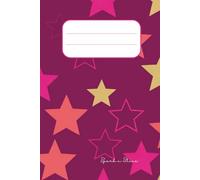 Born to Shine: Vibrant Lined Notebook for Women | Berry and Gold Star Design | 100 Pages