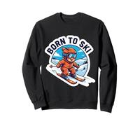 Born To Ski Kids Esquí Cita Bebé Esquiador Niños Niñas Diciendo Sudadera