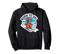 Born To Ski Kids Esquí Cita Bebé Esquiador Niños Niñas Diciendo Sudadera con Capucha