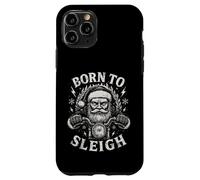 Born To Sleigh Santa Motocicleta Navidad Motorista Humor Carcasa para iPhone 11 Pro