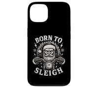 Born To Sleigh Santa Motocicleta Navidad Motorista Humor Carcasa para iPhone 13