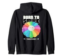 Born To Smile Funny Flower Graphic Positivo Declaración Sudadera con Capucha