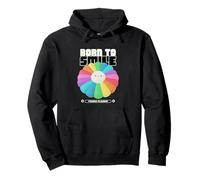Born To Smile Funny Flower Graphic Positivo Declaración Sudadera con Capucha
