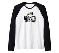 Born to Throw Camisa de papá lanzando Hacha de leñador Camiseta Manga Raglan
