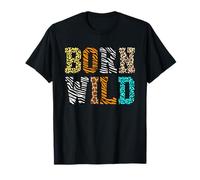 Born Wild Boys Girls Safari Funny Jungle Animal Lover Camiseta