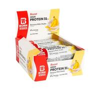 Born Winner Protein Boost Bar - Batido de plátano 12 x 55 g, 17 g de proteína, sin gluten