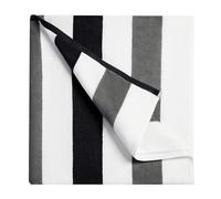 Bornbay Toalla de Playa de algodón de Gran tamaño, Extragrande de 40 x 70 Pulgadas, Toalla de Playa Gruesa de Felpa para Hombre, Toallas de Piscina Grises a Rayas esponjosas para Adultos, Hombres y