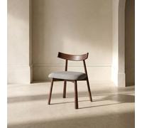 Borneo silla de madera maciza de haya color nogal