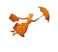 Bornhöft Mary Poppins - Decoración de metal para jardín (36 cm)