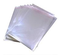 Borningfire 100 bolsas de celofán transparente con cierre autoadhesivo de 8 x 10 pulgadas, bolsas de plástico resellables, perfectas para empaquetar ropa, camisetas, folletos, impresiones, bolsas de