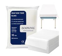 BORNOVA - Pack de 10 Sábanas Desechables 140x240 cm - Sábanas Médicas y de Masaje en Tejido No Tejido - Papel Camilla Desechable Profesional para Centros Médicos, Estéticos y Spa