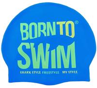 Borntoswim silicone cap junior azul oscuro