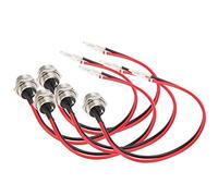 BOROCO 5 Piezas Conector de Cargador en línea de 3 Pines para Patinete eléctrico, Puerto de Carga Redondo con Tapa para Patinete eléctrico