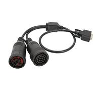 BOROCO Adaptador De Cable De Diagnóstico, Adaptador De Cable De Diagnóstico 14Pin 9Pin 457-6114 ABS De Goma De Alta Flexibilidad Para ET3 OBD2 317-7485