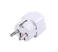 BOROCO Adaptador de Viaje Adaptador de Enchufe Universal de Europa AC 250V 10A, Energía de la UE Universal RU ES Conversión de EE. UU. Enchufe convertidor de Enchufe de Europa(Blanco)