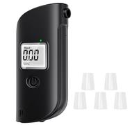 BOROCO Alcoholimetro, Alcoholimetro Homologado Pantalla Digital LCD e iluminación LED de Emergencia, Alcolimetros Personal para Uso Doméstico y Profesional