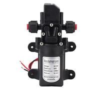 BOROCO Bomba de Agua Autocebante 12V 116PSI - 5L/min, 60W, Alta Presión con Interruptor Automático, para Caravana, Barco, Camping, Riego Agrícola