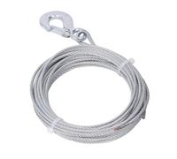 BOROCO Cable de cabrestante 4 mm x 12 m cable 2000 LBS fuerza acero inoxidable galvanizado reemplazo