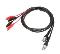 BOROCO Cable de Prueba para Osciloscopio, 2 Piezas P1011 Cable BNC a Pinzas Cocodrilo Dobles 50Ω 500V 5A 108cm para Instrumentos de Medición Electrónica