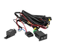 BOROCO Kit de Cableado de luz Antiniebla,Kit de Cableado de Interruptor de luz Antiniebla Coche Universal,12V 40A LED Arnés de Encendido/Apagado de luz Antiniebla Kit de Relé de Fusible