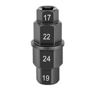BOROCO Llave para Desmontaje del Eje de la Rueda de Moto, Juego de 4 Llaves Hexagonales 17mm 19mm 22mm 24mm, Herramienta Profesional para Mantenimiento de Motocicleta
