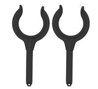 BOROCO Soporte para caña de Pescar con Bloqueo de Remo para Barco, Accesorios duraderos para Bote de Goma Marina, para Kayak, Canoa, yate, Negro, Amarillo, 2 uds. (Negra)