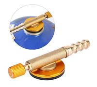 BOROCO Válvula de tubo de gas para camping, adaptador de recarga de gas de latón, válvula de conmutación para estufa de seguridad, para acampar al aire libre, amarillo