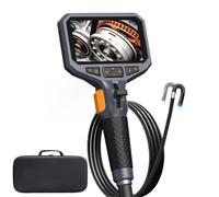 Boroscopio articulado TD450S de 5,5 mm, 1080p, Pantalla IPS de 5 Pulgadas, cámara endoscópica bidireccional con Giro de 360°, Tubo de Acero Inoxidable de 1 m(TD450S8D)
