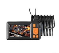 Boroscopio industrial, 4.3 pulgadas 1080P 5m doble lente HD cámara de inspección con zoom IP67 impermeable para tubería de reparación automática