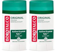 Borotalco Desodorante en barra original, 48 horas de eficacia, fórmula con Active Crystal Talc para triple protección contra el sudor, 0% alcohol, desodorante para hombre y mujer, 6 x 40 ml
