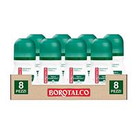 Borotalco Desodorante original Roll-On 48h con talco con cristales activos, protección contra el sudor, sin alcohol, fragancia de Borotalco - 8 botellas de 50 ml
