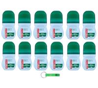Borotalco Fresco - Desodorante en roll-on (12 unidades, aroma a talco, triple protección contra el sudor y efecto extra seco, 50 ml, incluye llavero Beni Culinari gratuito)