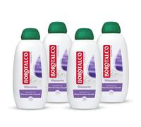 Borotalco - Gel de baño corporal Fragancia Lavanda e Iris - Gel de baño refrescante, efecto borotalco en la piel - Ideal para hombre y mujer - Paquete de 4 frascos de 700 ml, 2,8 l
