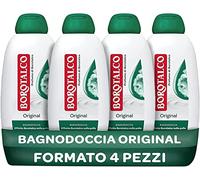 Borotalco Gel de baño original con perfume de borotalco, fórmula con agentes hidratantes, efecto borotalco en la piel, dermatológicamente probado, 4 botes de 600 ml
