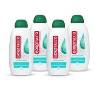 Borotalco Gel de baño refrescante musgo blanco, baño de cuerpo, fórmula refrescante, frescor envolvente, efecto borotalco en la piel, dermatológicamente probado, 4 botes de 600 ml