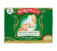 Borotalco, Jabón sólido, jabón sólido perfumado con fragancia borotálco - Ideal para la higiene de tus manos, para una piel lisa y aterciopelada - Dos jabones de 100 gr