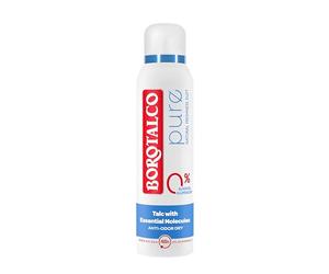 Borotalco Pure Natural - Spray corporal - 48 horas de eficacia - Talc with Essential Moléculas - Fórmula contra el sudor y los olores - 0% sales de aluminio (ACH) - 0% alcohol