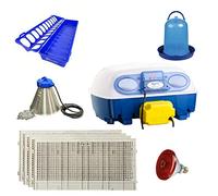 Borotto Real 24 Automática + Kit Destete | Incubadora de Huevos Automática Profesional Patentada para 24 Huevos o 96 Pequeños con Volteador Automático y Kit Destete | Made in Italy