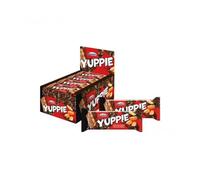 Borovets Yuppie Wafer con Cacahuetes y Cobertura de Cacao - Barrita Crujiente de Galleta y Crema - Snack Dulce de Chocolate con Maní - Pack Ahorro 24