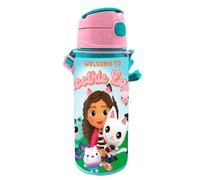 Botella De Aluminio 600Ml Con Pajita Y Nombre Para Niños Termica