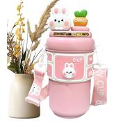 Borraccia Isolata Per Bambini - 550 ml Acciaio 538.6 g | Bottiglia Termica A Prova Di Perdite | Borraccia Scolastica Infusore Frutta Regalo Bambina. Doppia Parete, Tenuta Freddo Caldo 12h