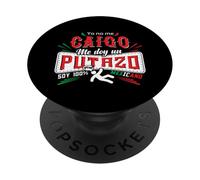 Borracho Chingon Boxing Parody Mexico Saying Mexicano Latinx PopSockets PopGrip Adhesivo