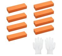 Borrador de cal de acero inoxidable para limpieza - Eliminador de óxido sin arañazos de goma para cocina, baño, cristal, borrador de cal reutilizable para fregadero y grifo