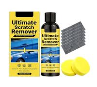 Borrador de rayas para coche, 100 ml, 140 g. Elimina arañazos profundos en 60 segundos todas las pinturas. Kit incluye 2 esponjas con 6 paños de nanotecnología pulido
