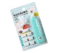 Borrador eléctrico automático alimentado por pilas con ventilador y 12 recambios reemplazables para artistas, principiantes, dibujos, proyectos de dibujo, borrador