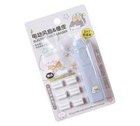 Borrador eléctrico automático alimentado por pilas con ventilador y 12 recambios reemplazables para artistas, principiantes, dibujos, proyectos de dibujo, borrador