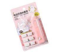 Borrador eléctrico automático con ventilador y 12 recambios alimentado por pilas para artistas, principiantes, dibujos, bocetos, dibujos, lápiz giratorio