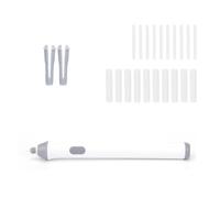 Borrador eléctrico con 20 recambios, lápiz alimentado por pilas, kit de borrador automático para dibujar, bocetos, escritura [blanco]