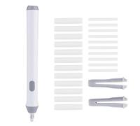 Borrador eléctrico Ki, borrador de dibujo eléctrico Akozon, borrador eléctrico, borrador de lápiz de goma portátil automático con batería eléctrica Tenwin con 22 recambios de borrador (blanco)